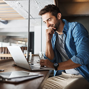 business man on laptop